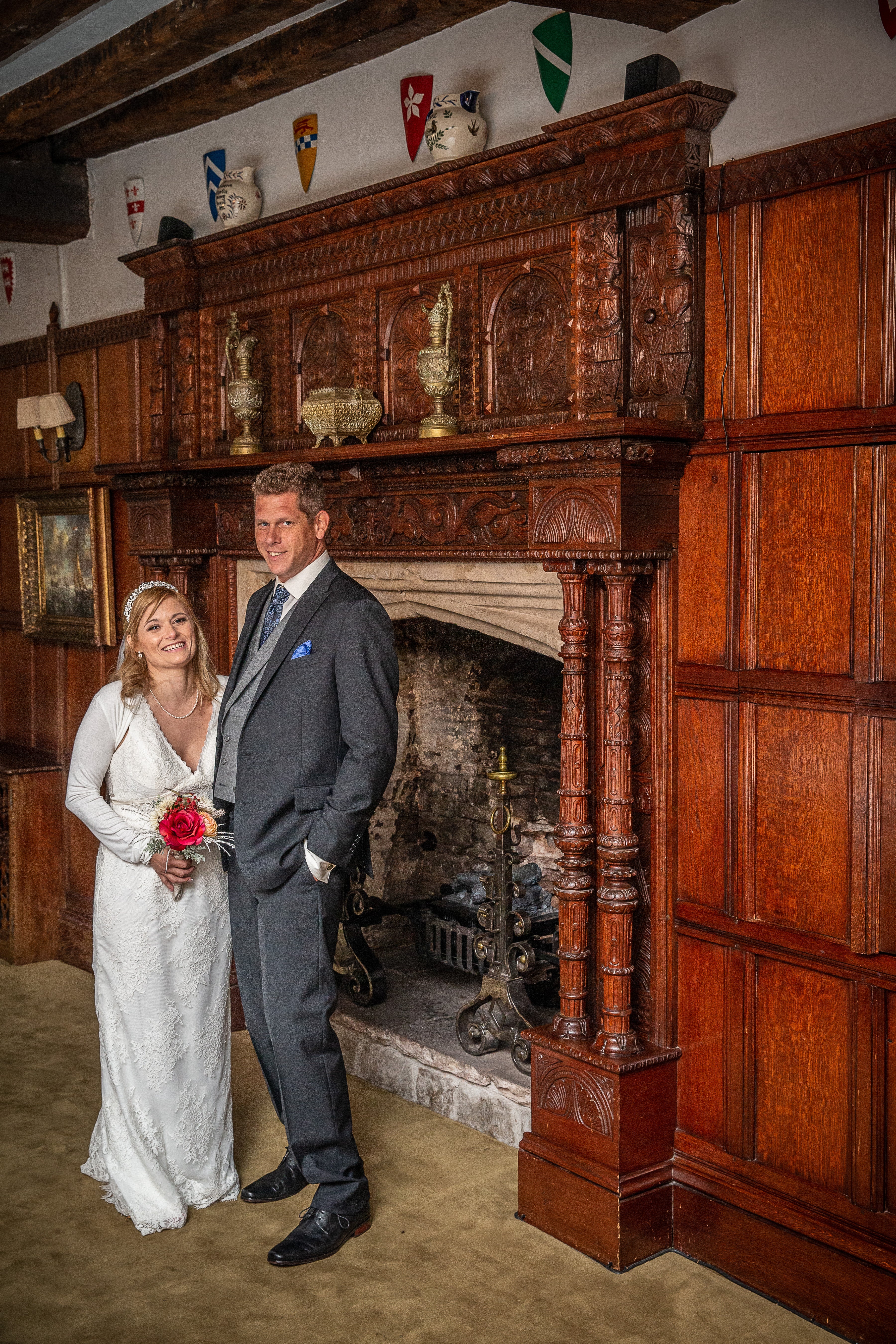 This photo was taken at Thornbury Castle with a couple that used Tim Downer Celebrant as their chosen celebrant to perform their wedding ceremony